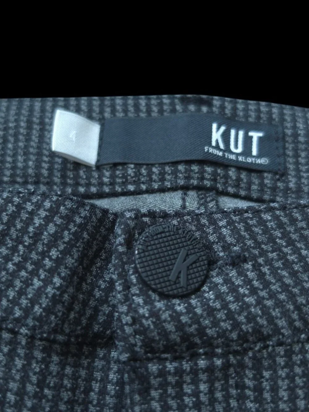 Size 4 Kut from the Kloth Houndstooth Donna Ankle Skinny Jeans EUC